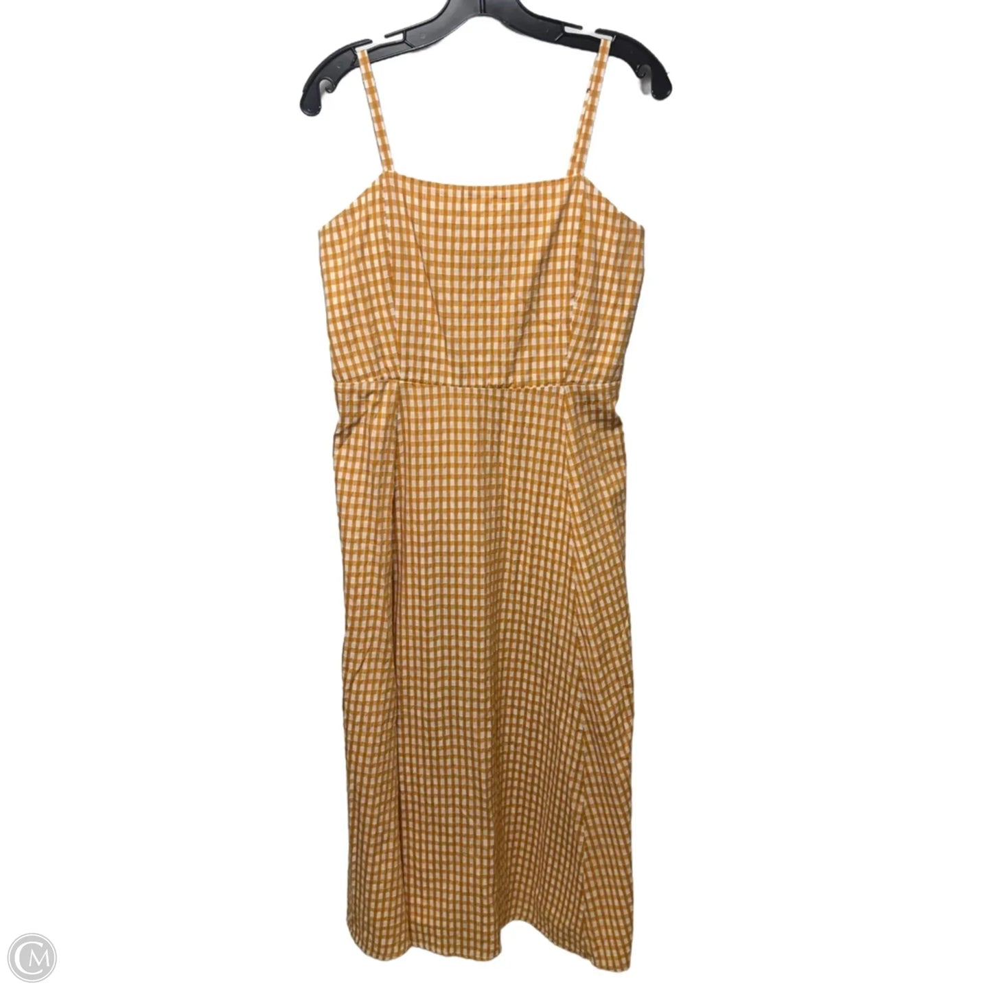 Dress Casual Midi By Gap In White & Yellow, Size: 6