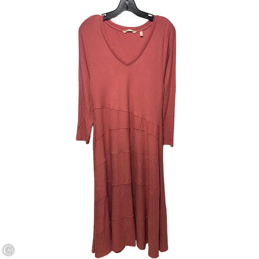 Molly Ribbed Knit Midi Dress By Soft Surroundings In Pink, Size: M