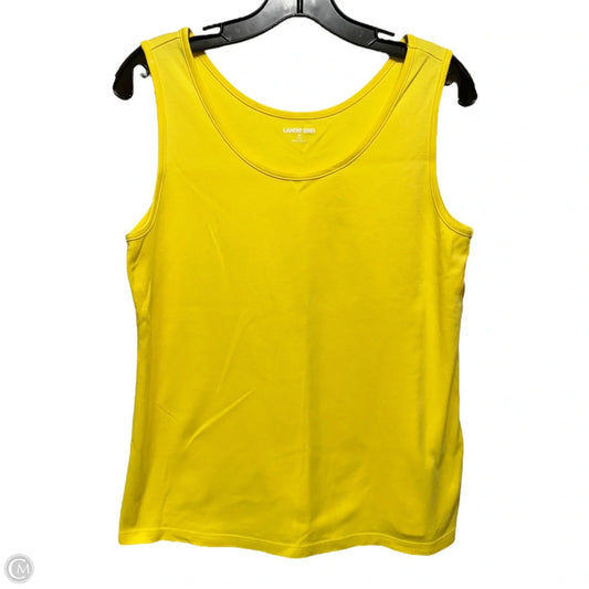 Top Sleeveless By Lands End In Yellow, Size: M