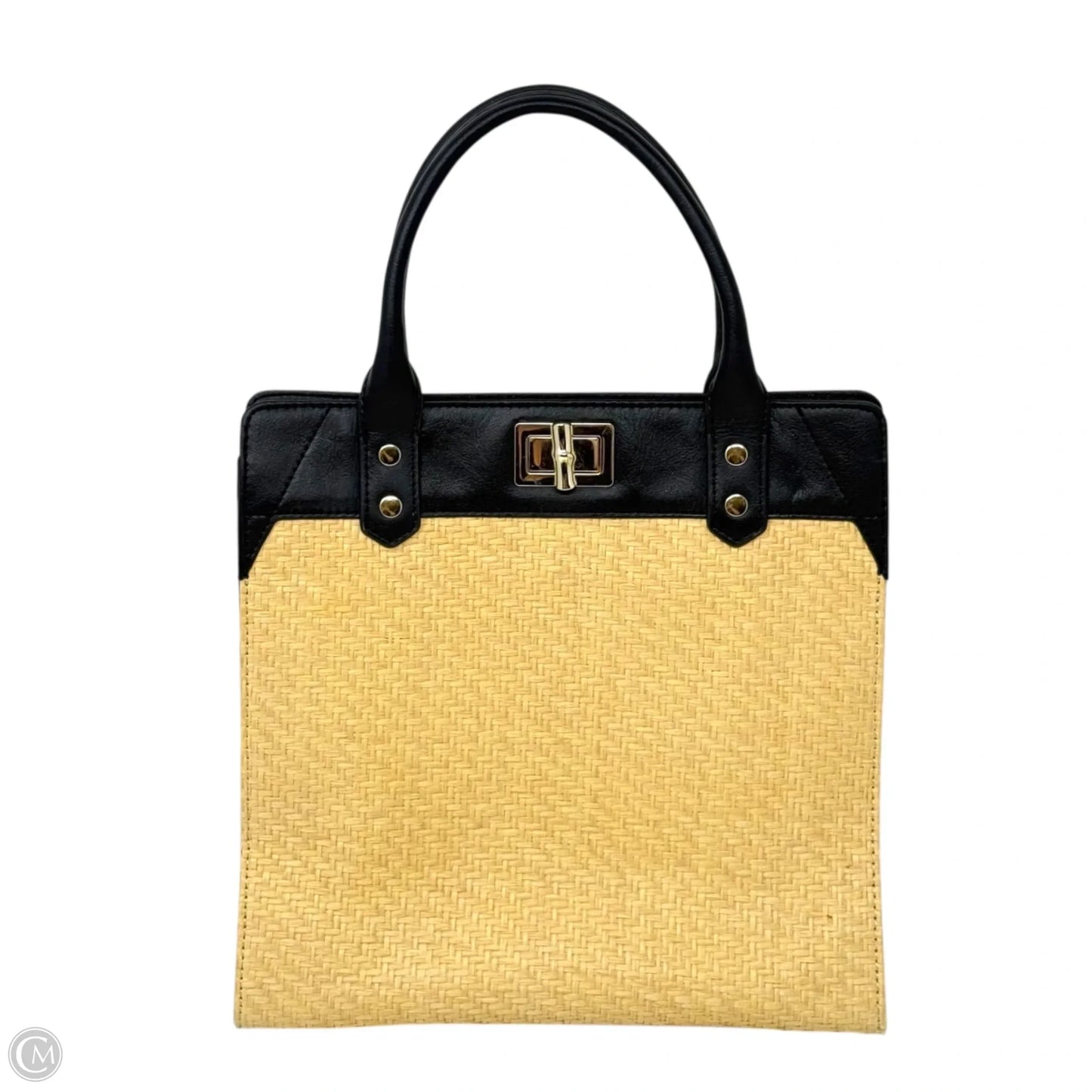 Turnlock Woven Handbag By Talbots, Size: Medium