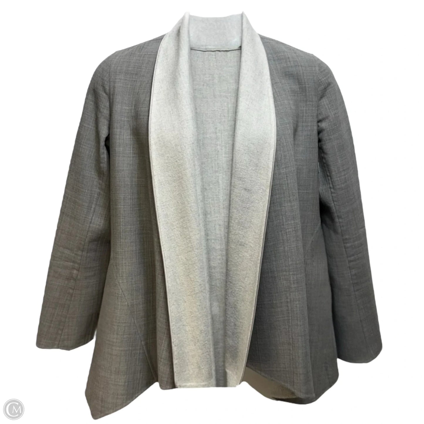 Zanita Reversible Wool Cashmere Double Face Jacket In Designer By Lafayette 148 In Nickel Melange, Size: 6