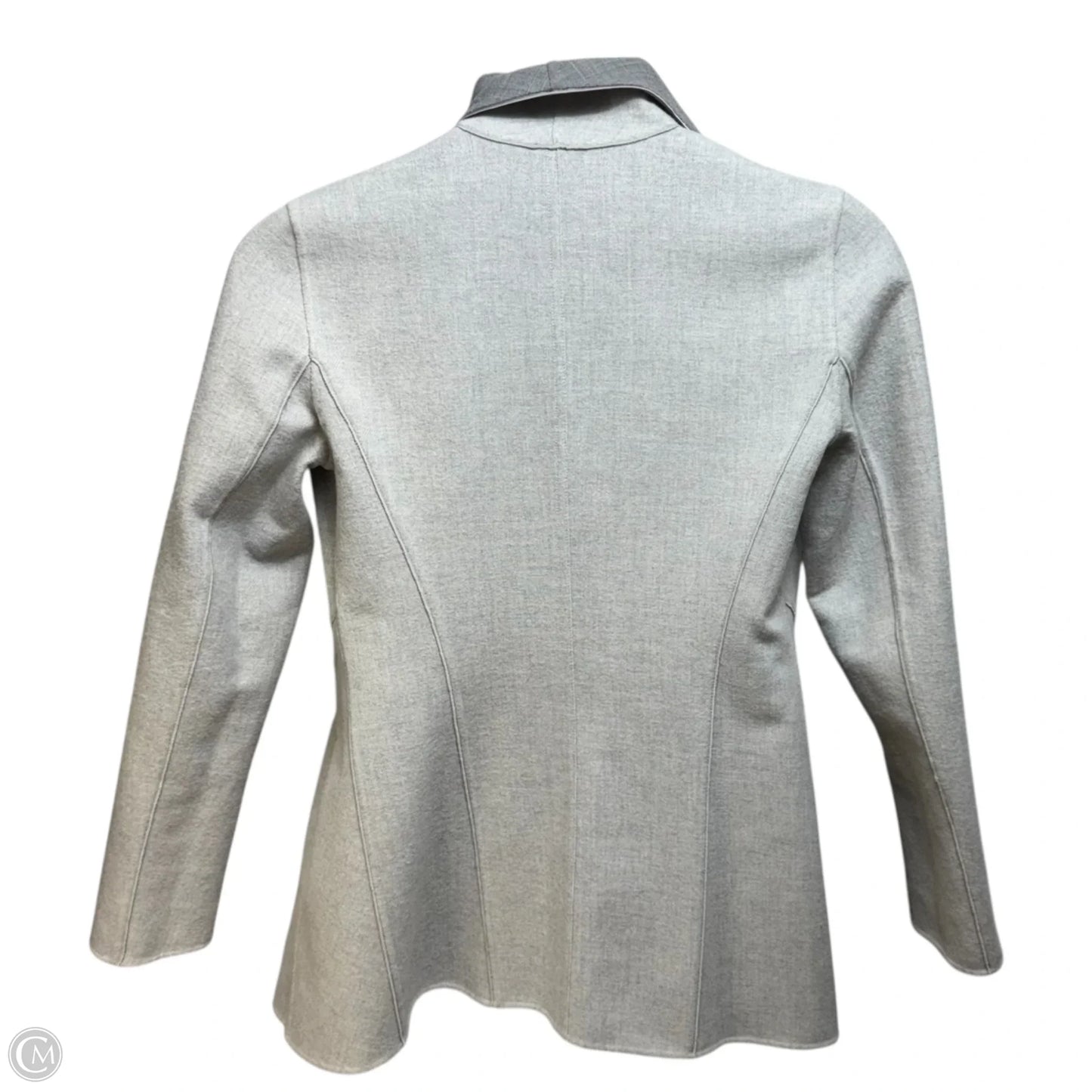 Zanita Reversible Wool Cashmere Double Face Jacket In Designer By Lafayette 148 In Nickel Melange, Size: 6