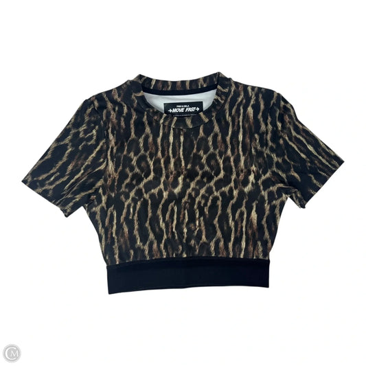 Athletic Top Short Sleeve By Pam & Gela In Animal Print, Size: S