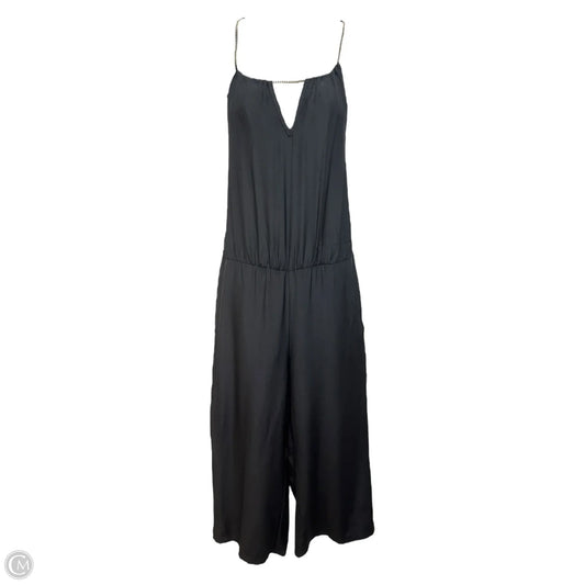 Silk Wide Leg Chain Strap Jumpsuit By Amanda Uprichard In Black, Size: S