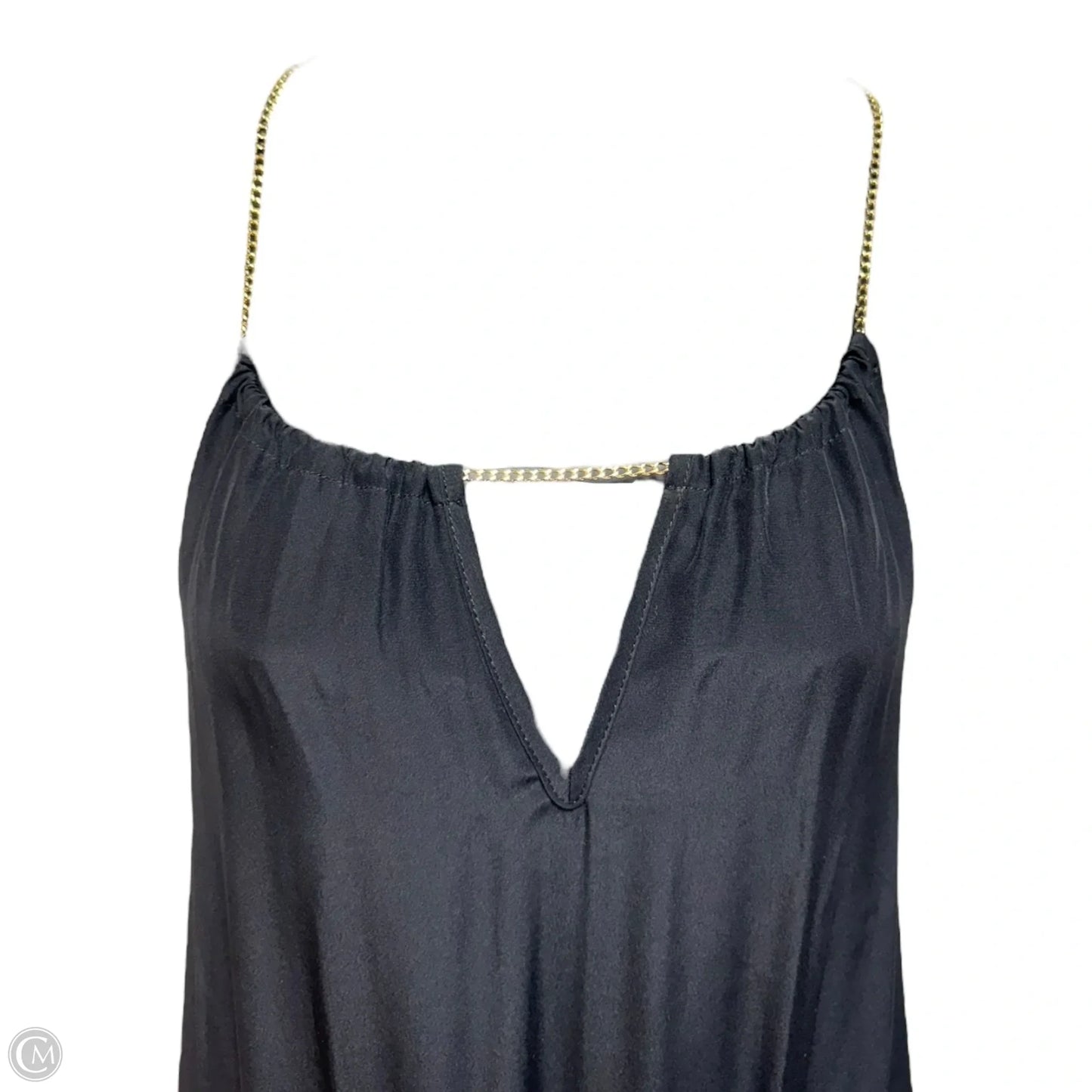 Silk Wide Leg Chain Strap Jumpsuit By Amanda Uprichard In Black, Size: S