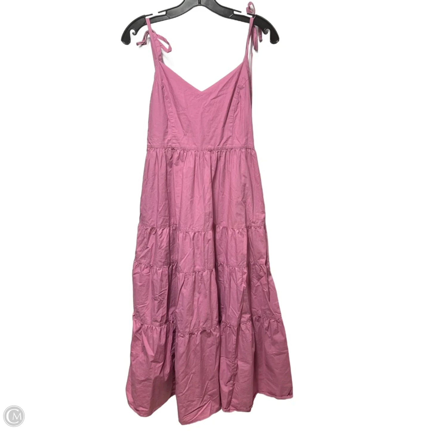 Tiered Dress Casual Midi By Madewell In Pink, Size: M