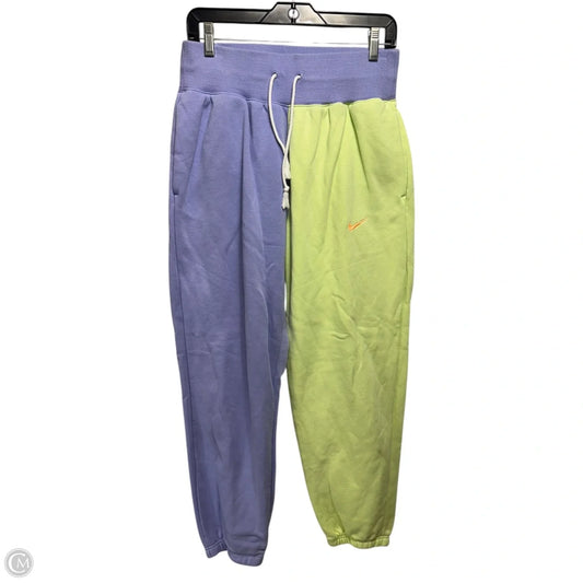 Athletic Pants By Nike Apparel In Green & Purple, Size: M