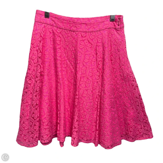 Meadow Skirt Designer By Lilly Pulitzer In Daisy Lane Lace Fiesta Pink, Size: 0