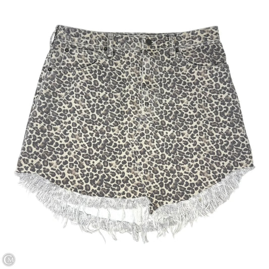 Printed Bailey Denim Mini Skirt By We The Free In Animal Print, Size: 10