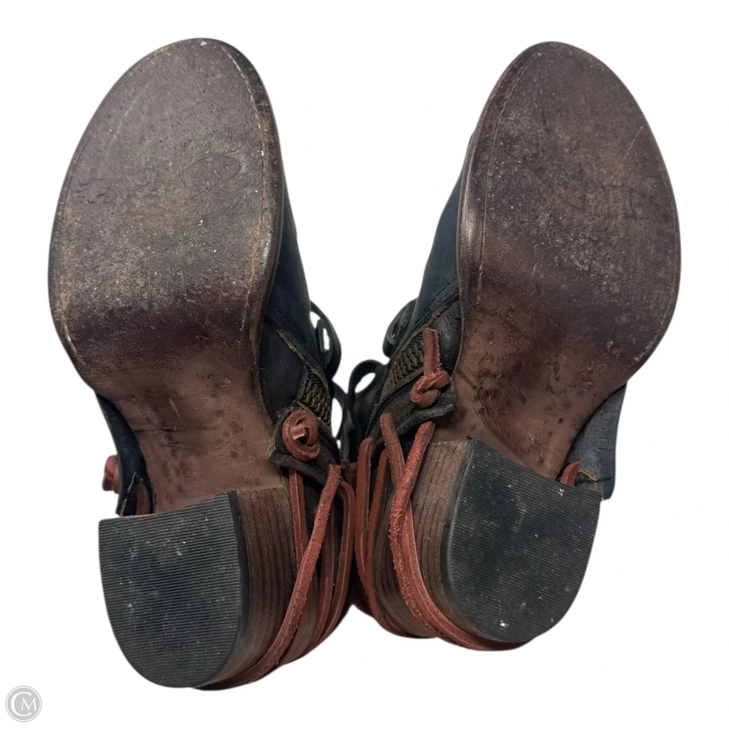 Crue Strappy Boots Ankle Heels By Freebird In Multi-colored, Size: 6