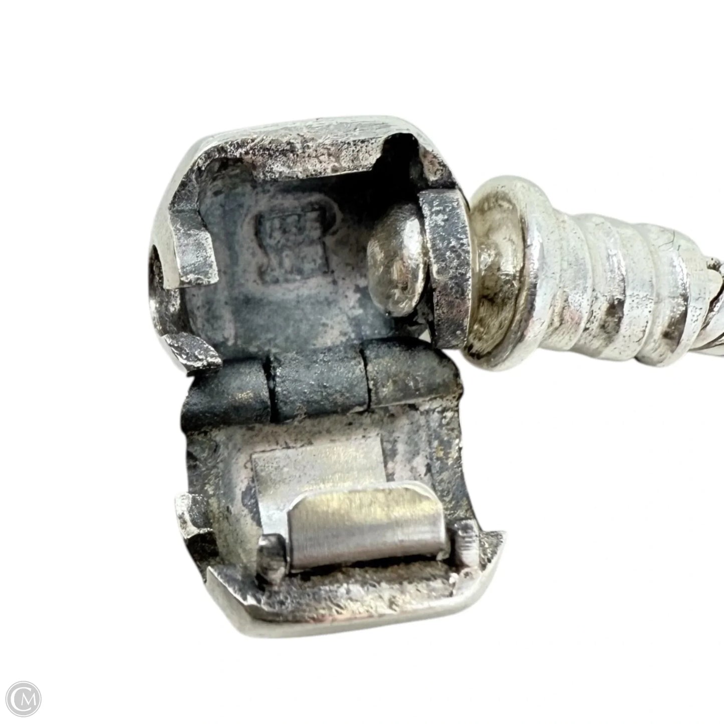 Sterling silver Moments Barrel Clasp Snake Chain Bracelet  By Pandora