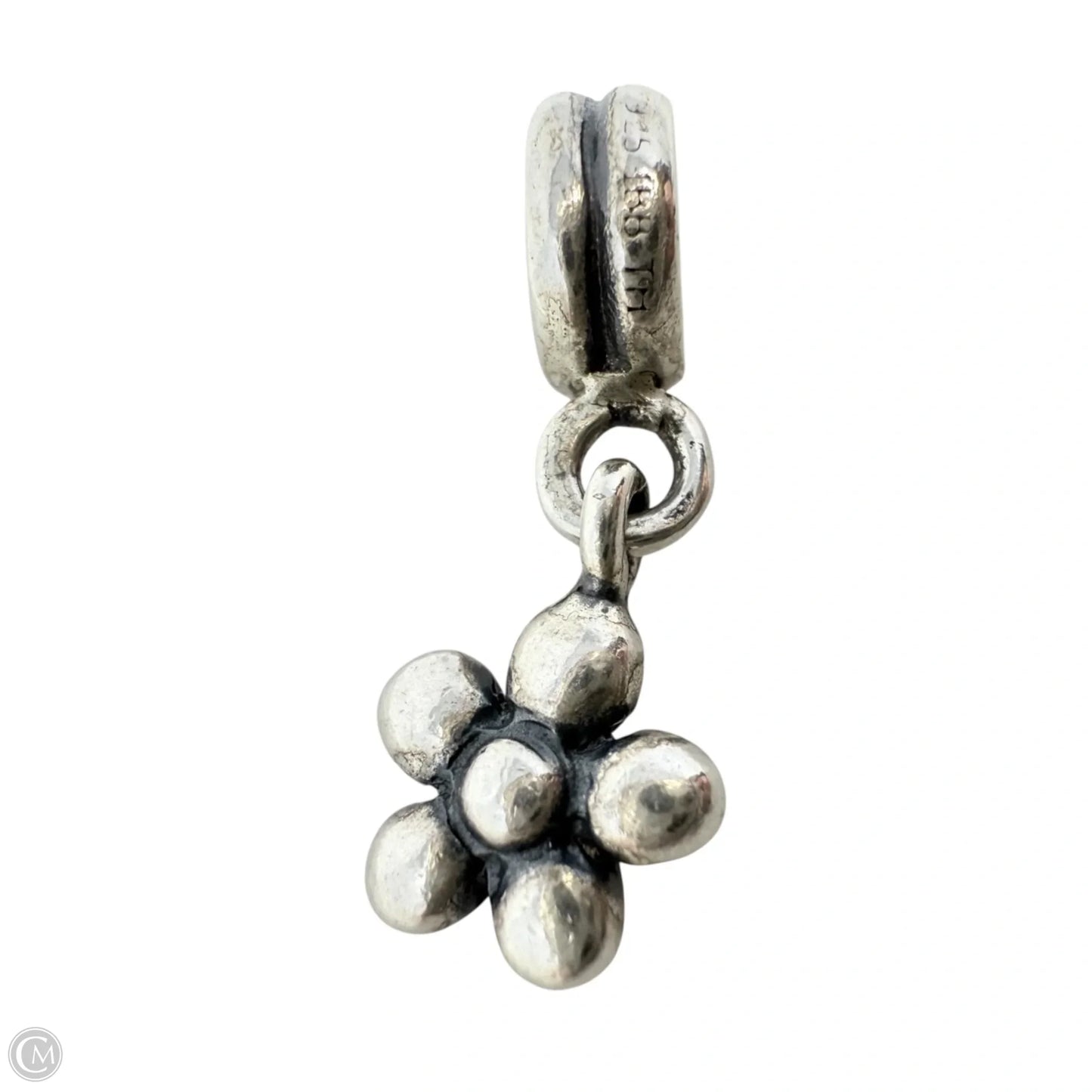 Sterling Silver Dangle Flower Bracelet Charm