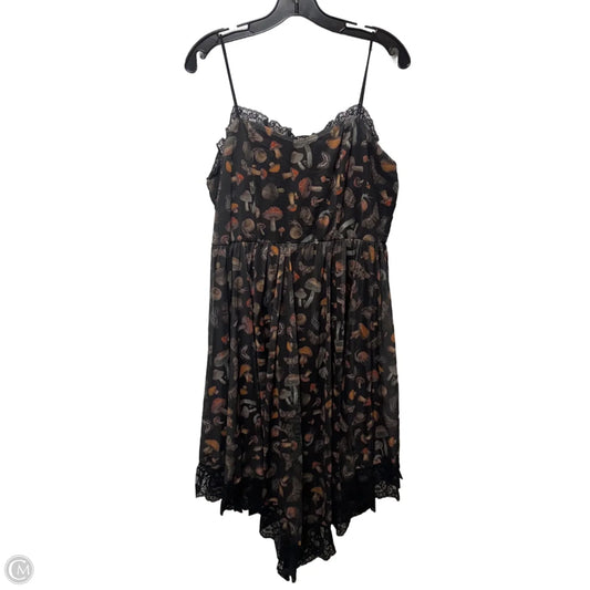 Mesh Mushroom Lace Trim Dress Casual Midi By Romwe In Multi-colored, Size: 2x