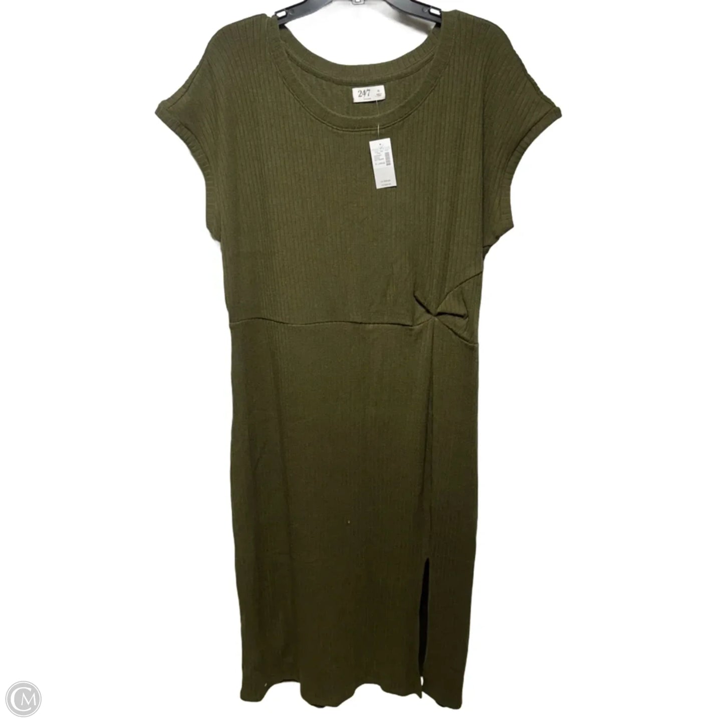 Ribbed Dress Casual Midi By Maurices In Green, Size: Xl