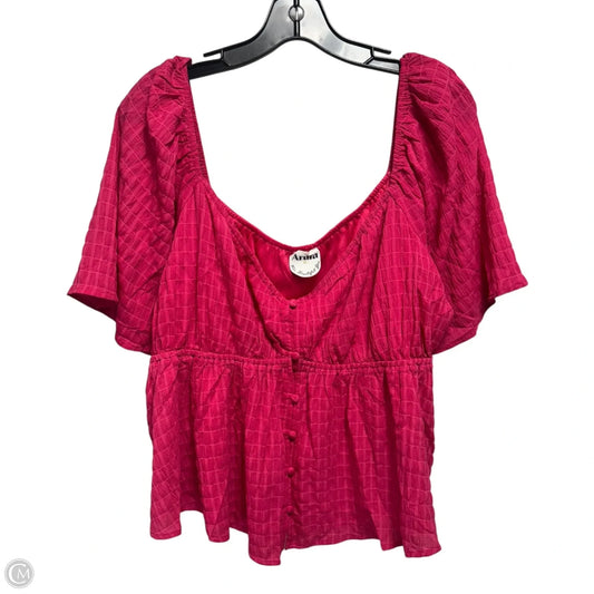 Top Short Sleeve By Arula In Pink, Size: 1x