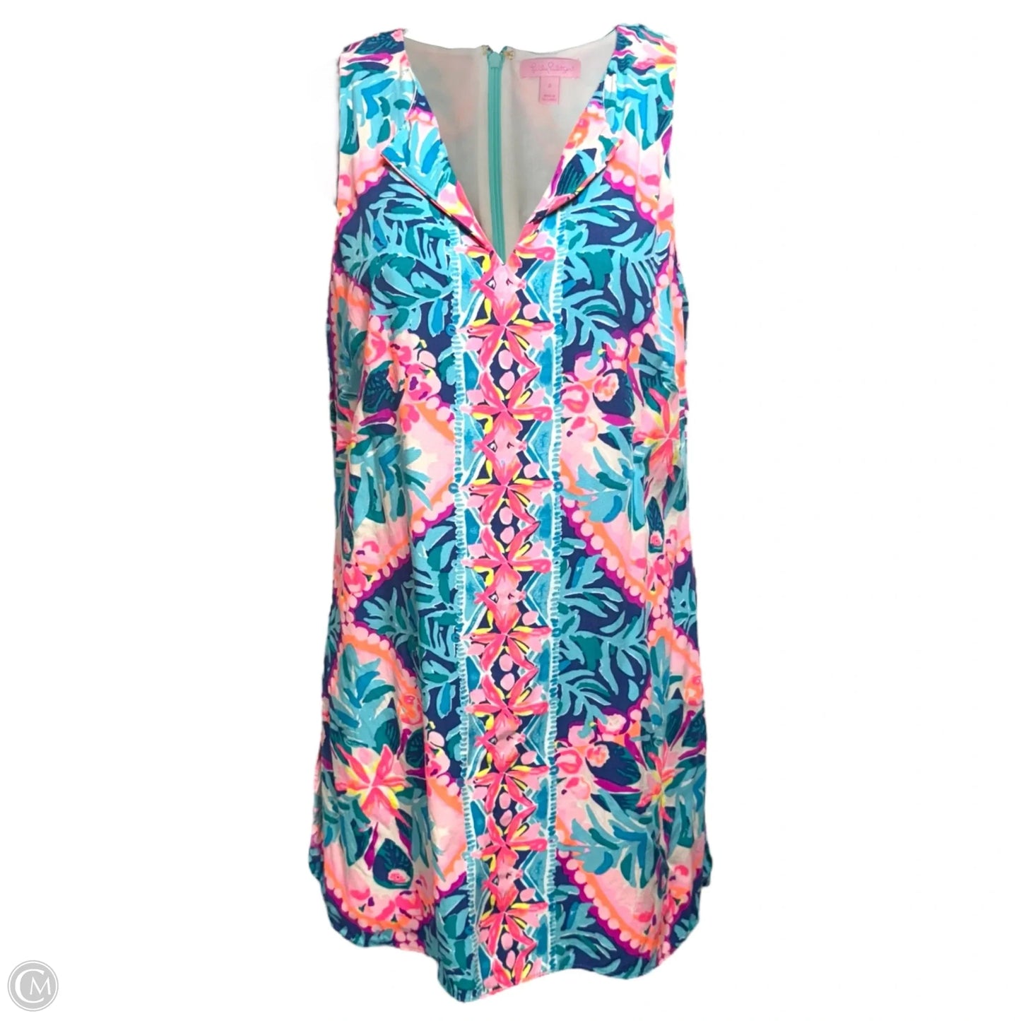 Tanya Romper Designer By Lilly Pulitzer In Seaside Aqua Coconut Cove Engineered, Size: 0