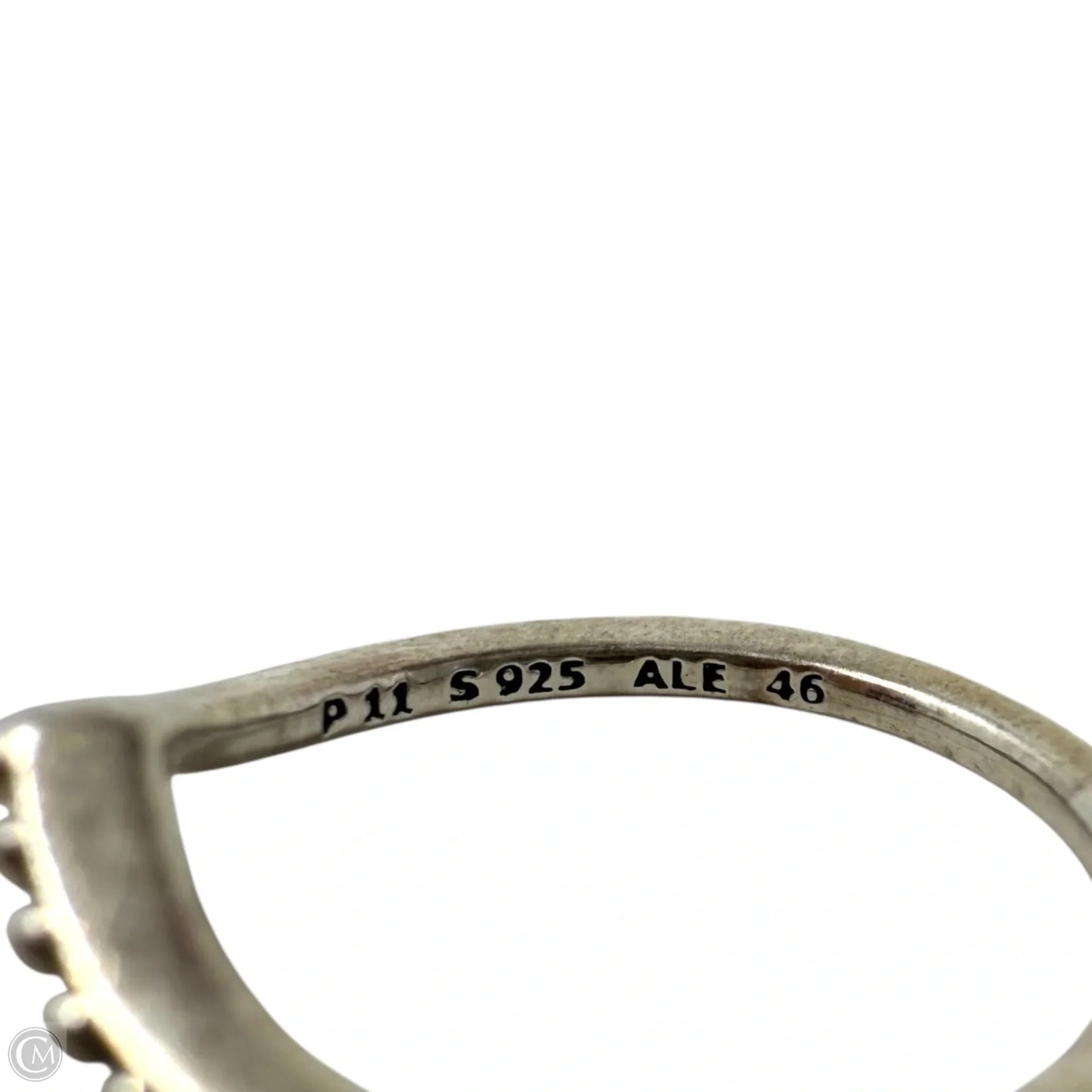 Retired Beaded Sterling Silver Wishbone Ring By Clothes Mentor, Size: 4