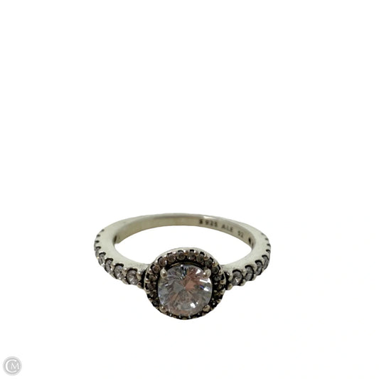 Classic Elegance Halo Ring In CZ & Sterling Silver By Pandora, Size: 6