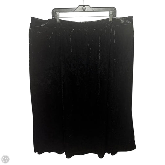 Velvet Skirt Midi By Terra & Sky In Black, Size: 3x