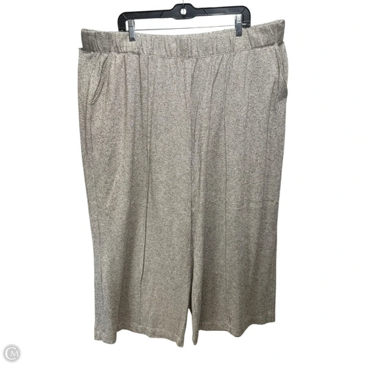 Metallic Knit Pants Wide Leg By Lauren Conrad In Gold, Size: 3x