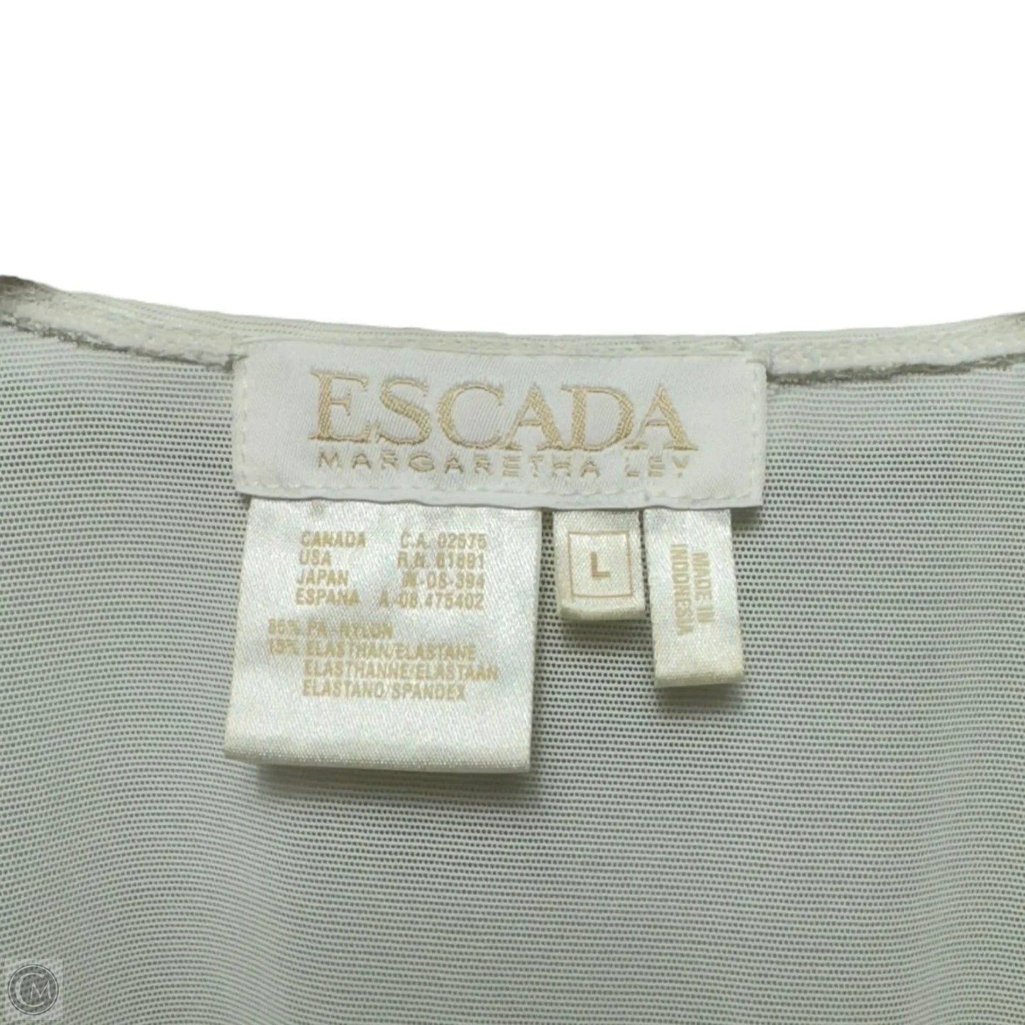 Sequin Embellished Tank Top By Escada In Orange & Yellow, Size: L