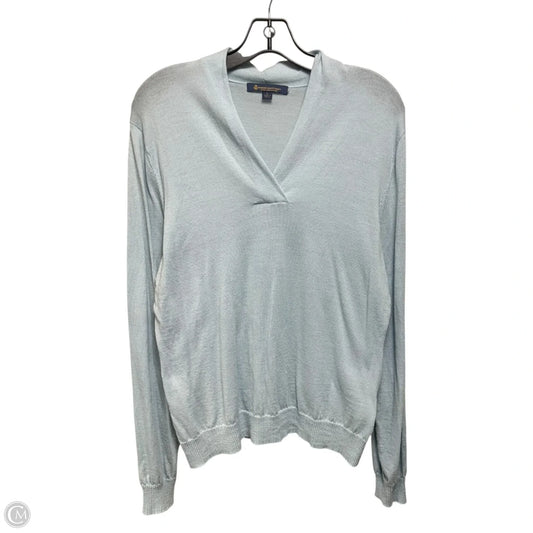 Merino Wool Sweater By Brooks Brothers In Blue, Size: L