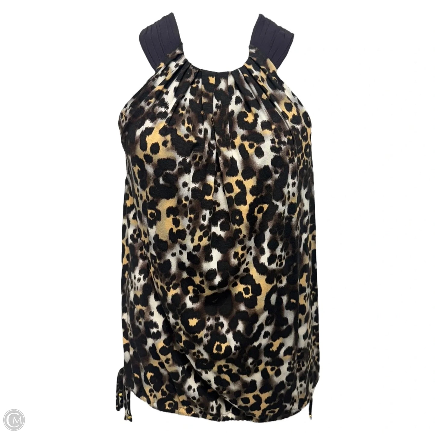 Leopard Top Sleeveless Luxury Designer By St John Collection In Animal Print, Size: L