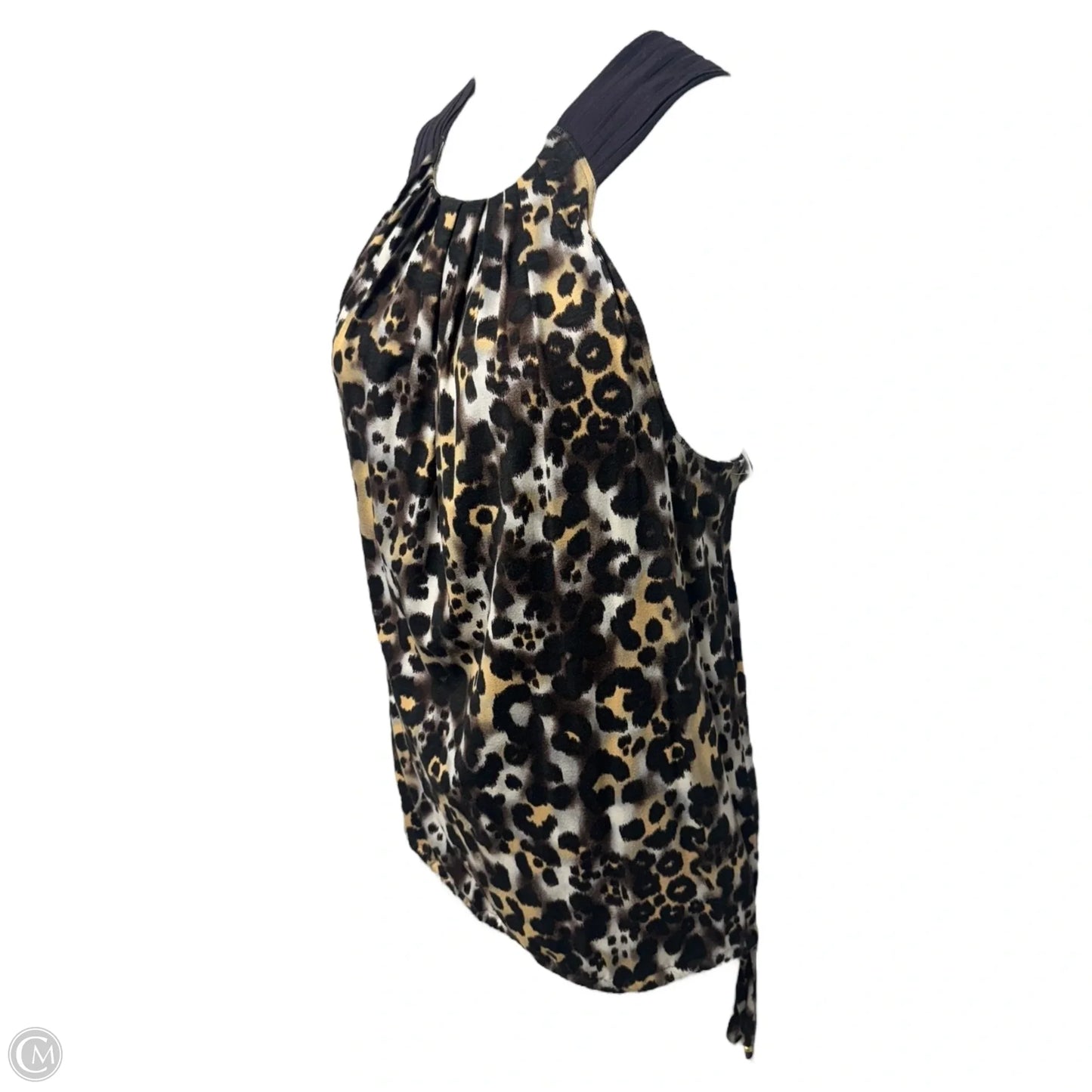 Leopard Top Sleeveless Luxury Designer By St John Collection In Animal Print, Size: L