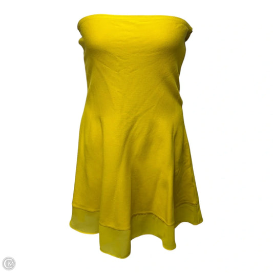 Strapless Mini Dress By Anthropologie In Yellow, Size: M
