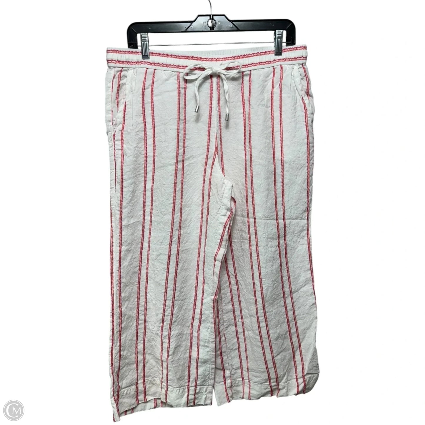 Pants Linen By Tommy Bahama In Red & White, Size: M