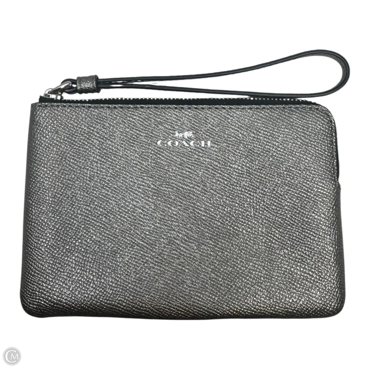 Corner Zip Wristlet Designer By Coach, Size: Small