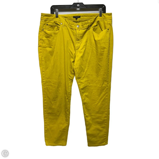 Jeans Skinny By Eileen Fisher In Yellow, Size: 16
