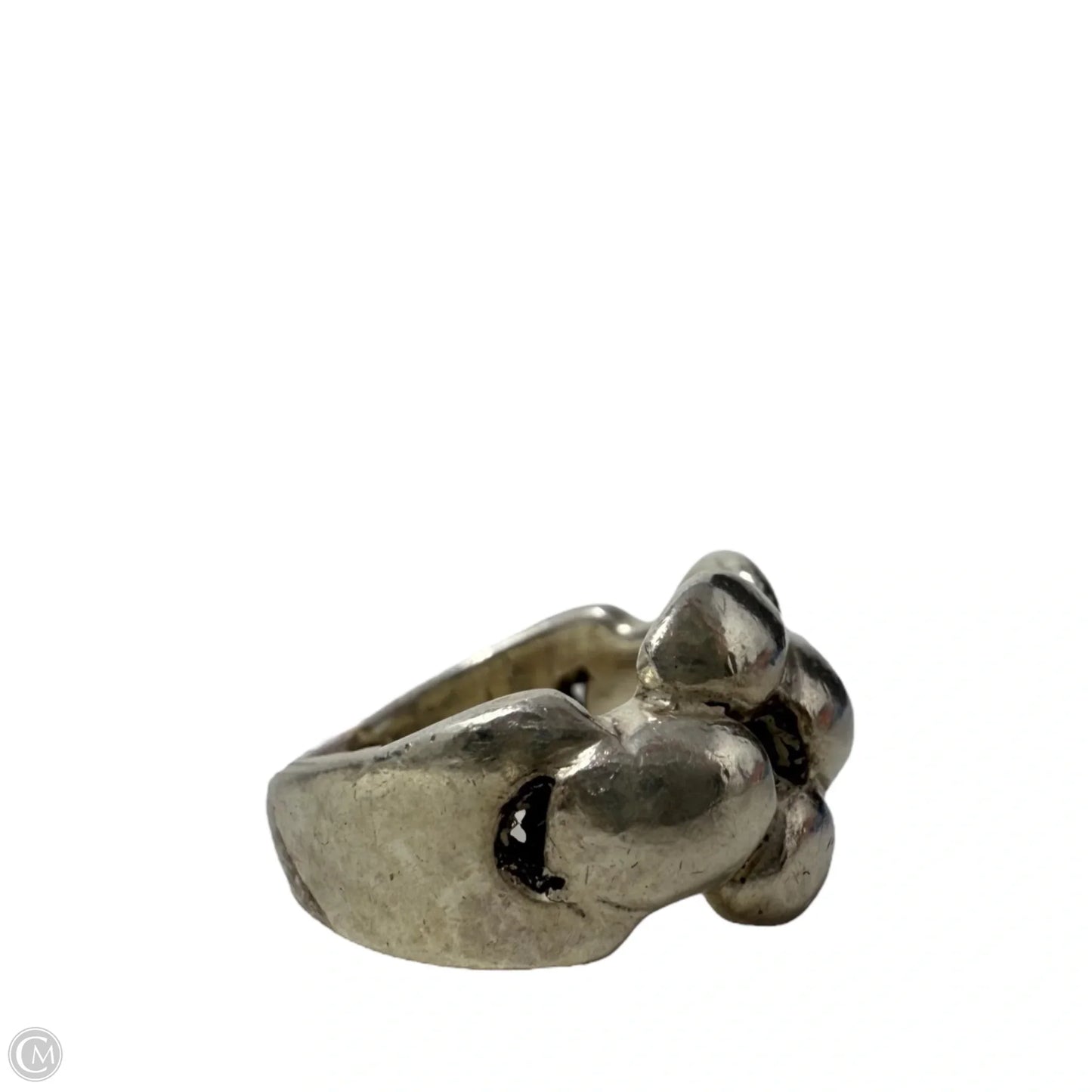 Sterling Silver Cluster Ring, Size: 6