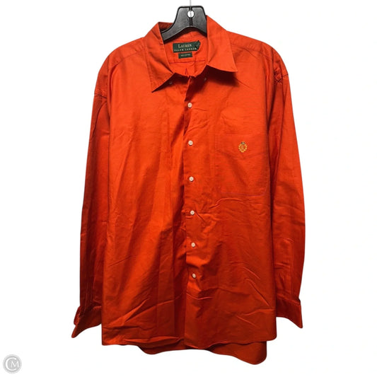 Top Long Sleeve By Lauren By Ralph Lauren In Orange, Size: M