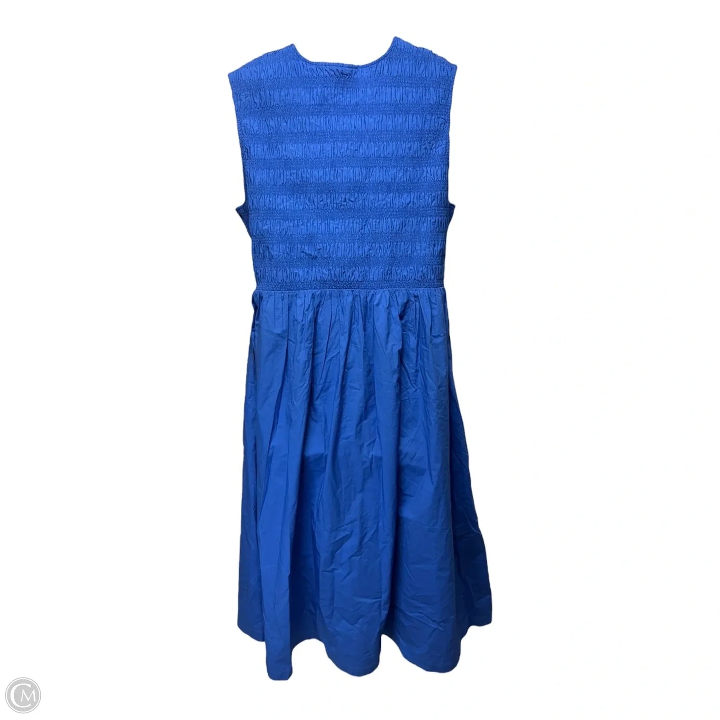Smocked-Bodice Midi Dress By Lane Bryant In Blue, Size: 22