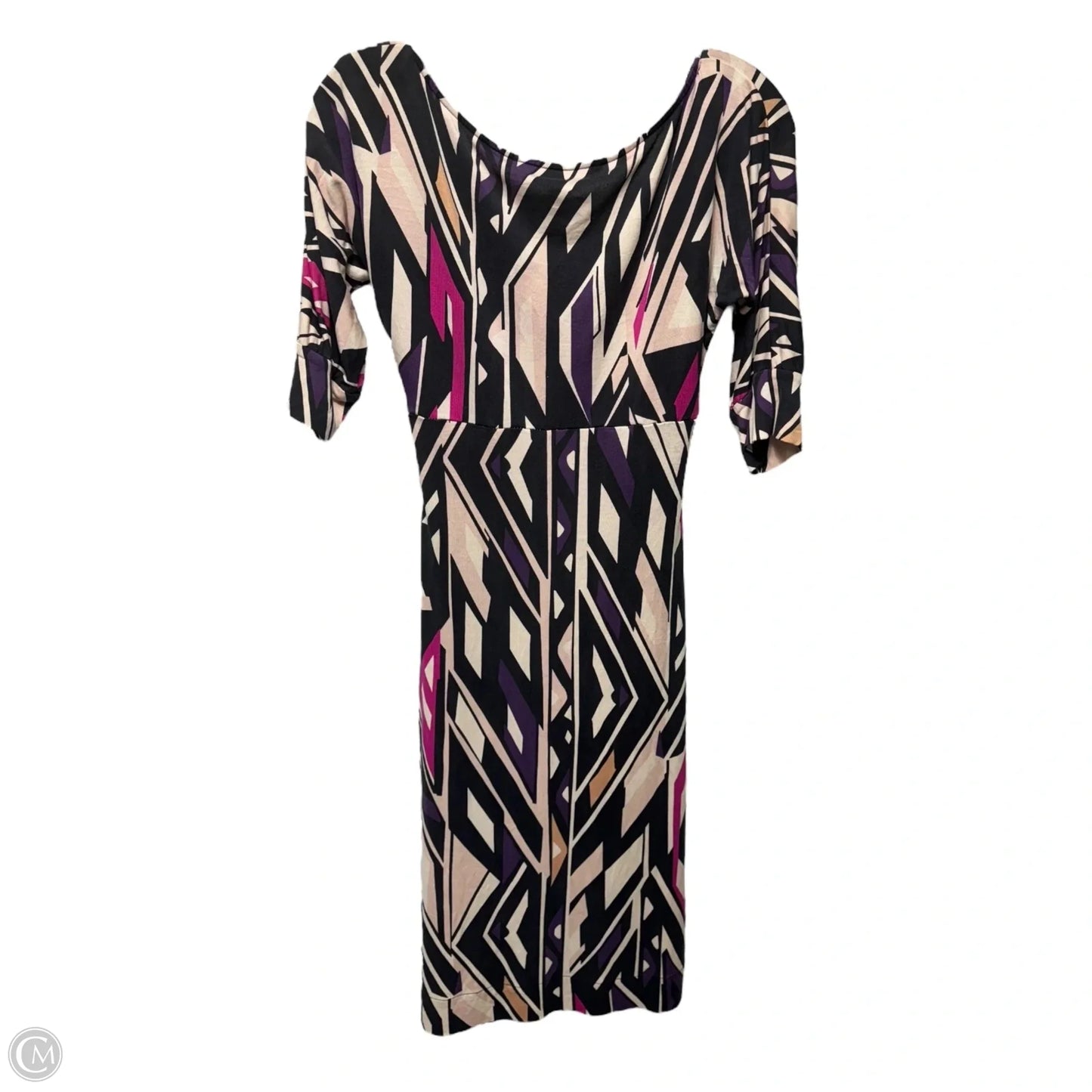 Silk Midi Dress Designer By Diane Von Furstenberg In Multi-colored, Size: 4