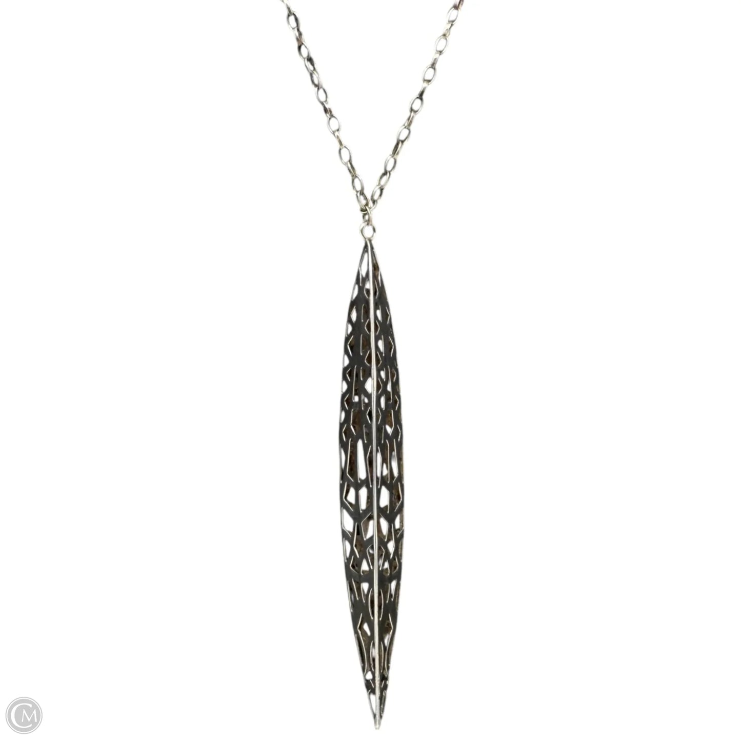 Sterling Silver Stiletto Filigree Necklace By Silpada