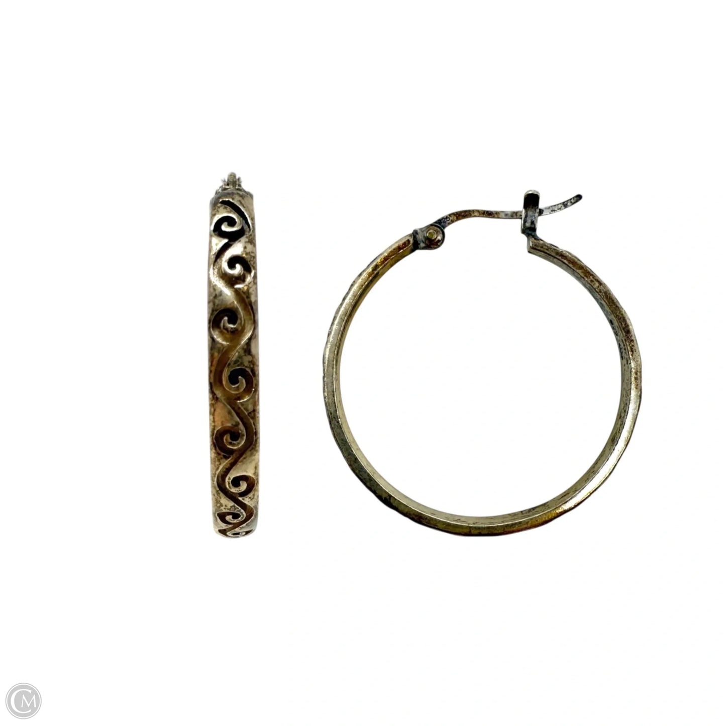 Sterling Silver Filigree Hoop Earrings