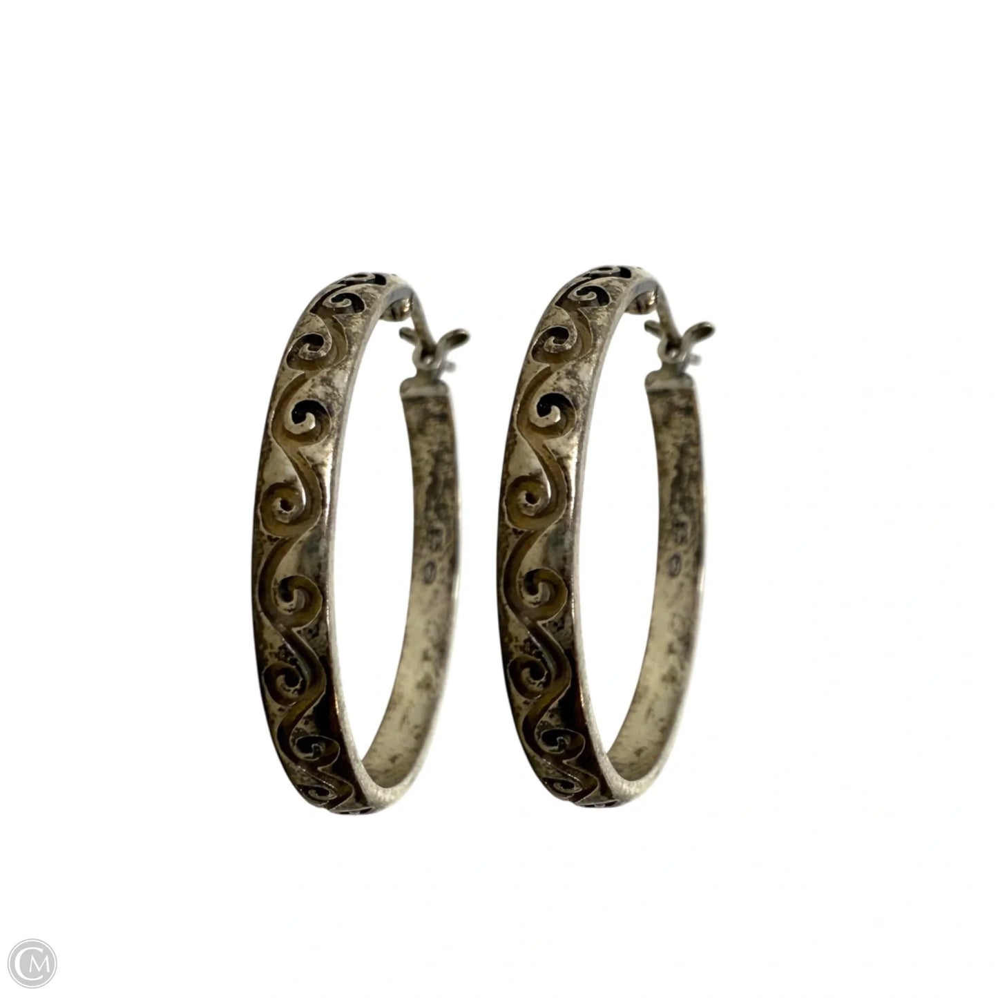 Sterling Silver Filigree Hoop Earrings