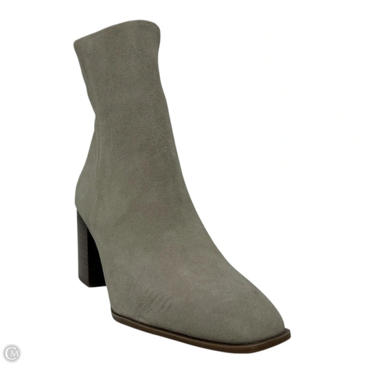 Novanna Lea Suede Heeled Ankle Boots By Nordstrom In Cream, Size: 10