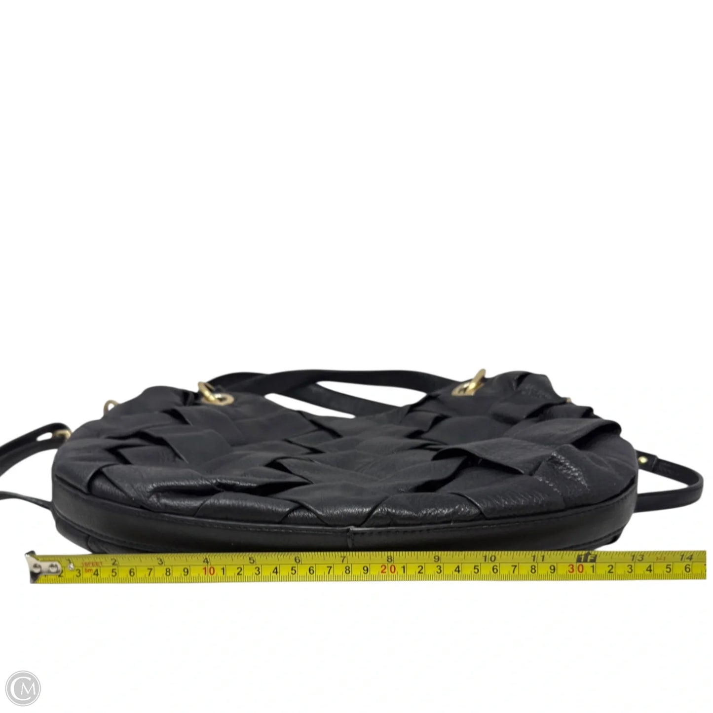 Genevieve Woven Leather Shoulder Bag By Cole-haan, Size: Medium