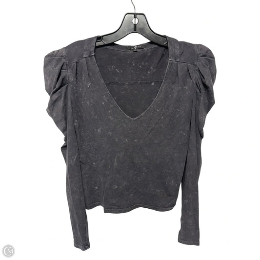 Top Long Sleeve By 7 For All Mankind In Grey, Size: Xs
