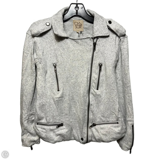 Jacket Moto By Chaser In Grey, Size: S