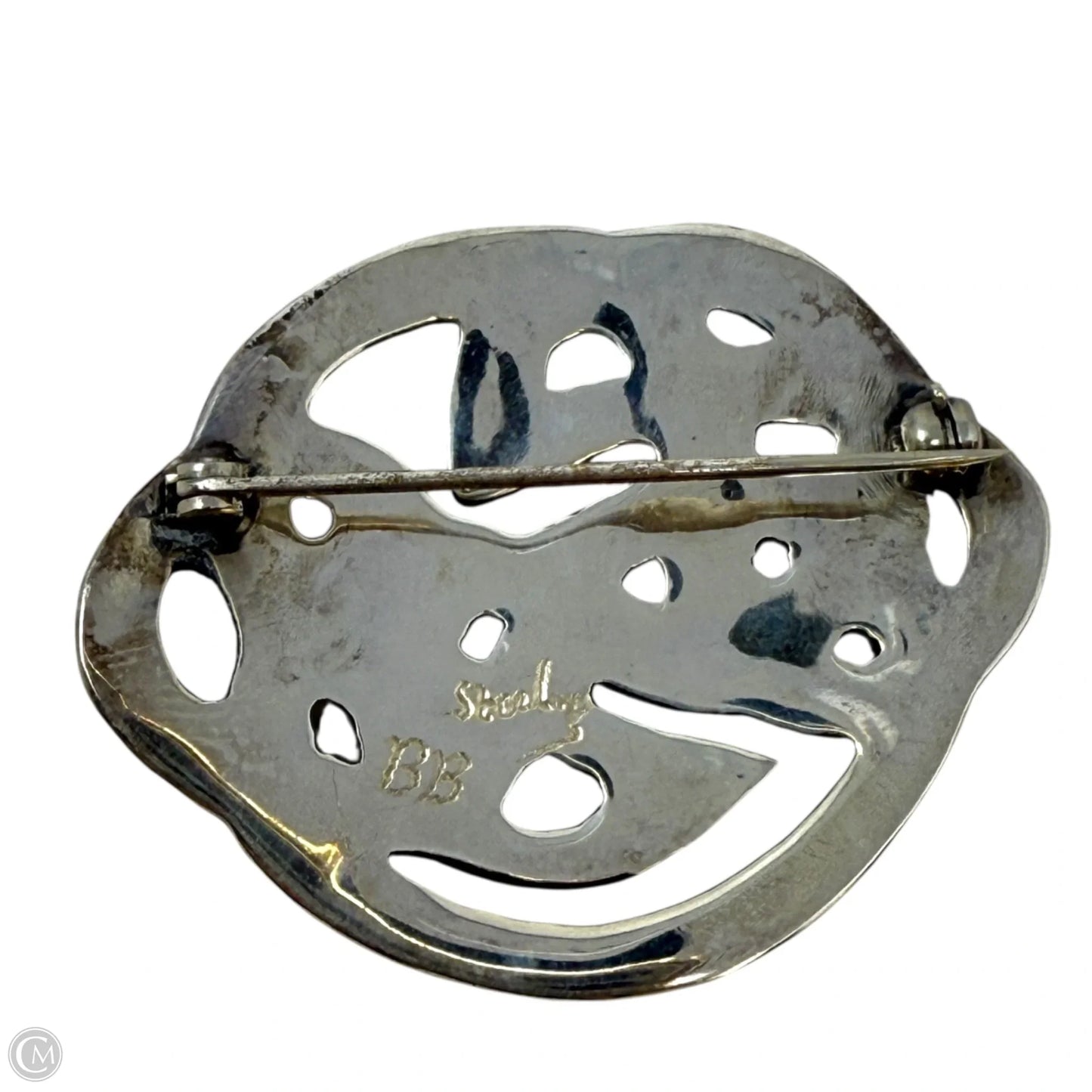 Sterling Silver Celtic Knot Brooch Stamped BB