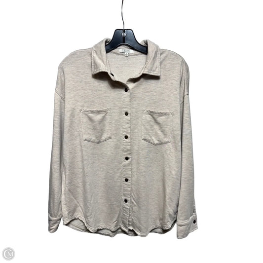 Top Long Sleeve By Z Supply In Beige, Size: S