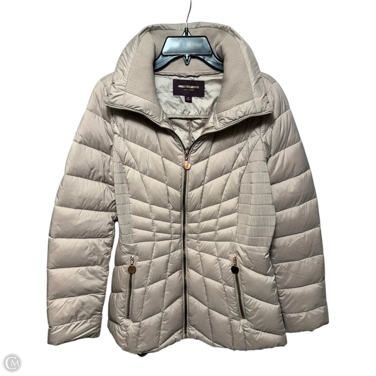 Coat Puffer & Quilted By Johnston & Murphy In Pink, Size: M