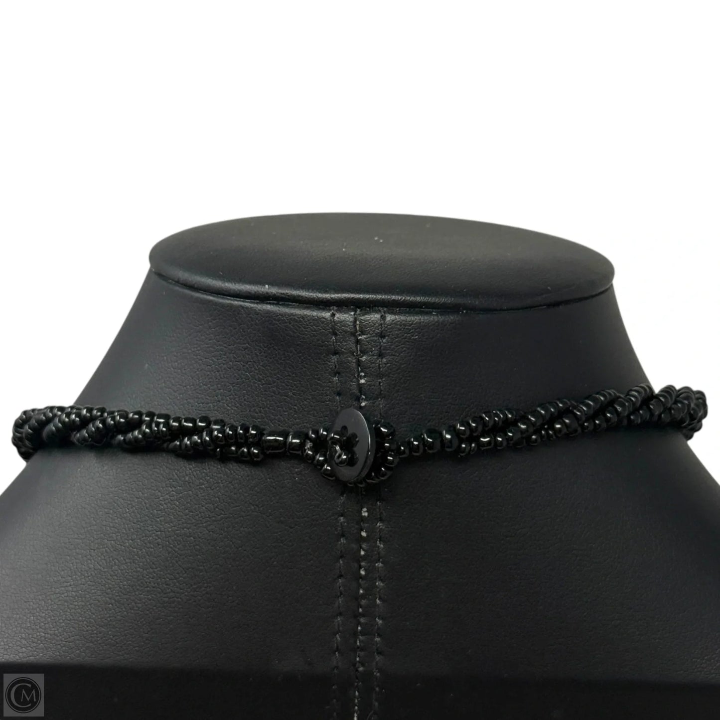 Mother Of Pearl Yin Yang Round Pendant Twisted Bead Necklace