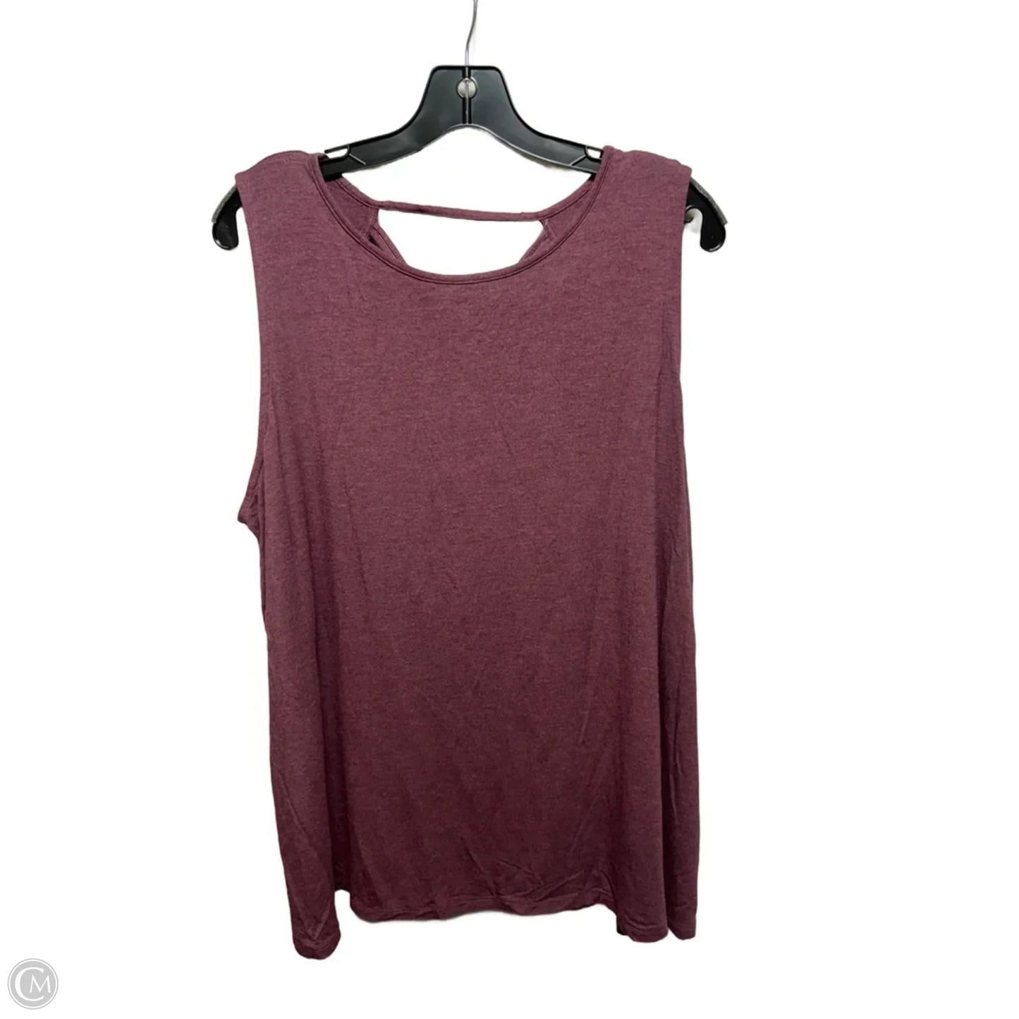 Top Sleeveless By Market & Spruce In Maroon, Size: 2x