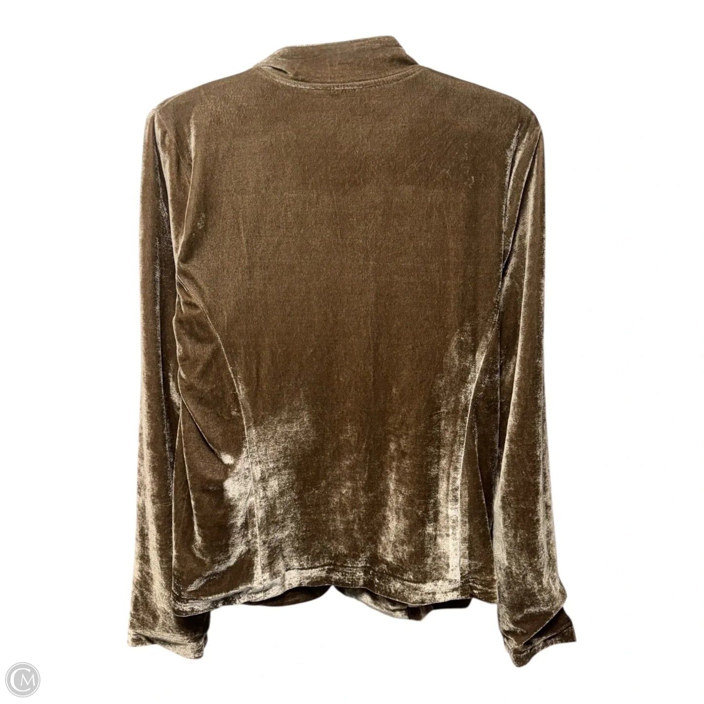 Velvet Blazer By Mystree In Bronze, Size: L