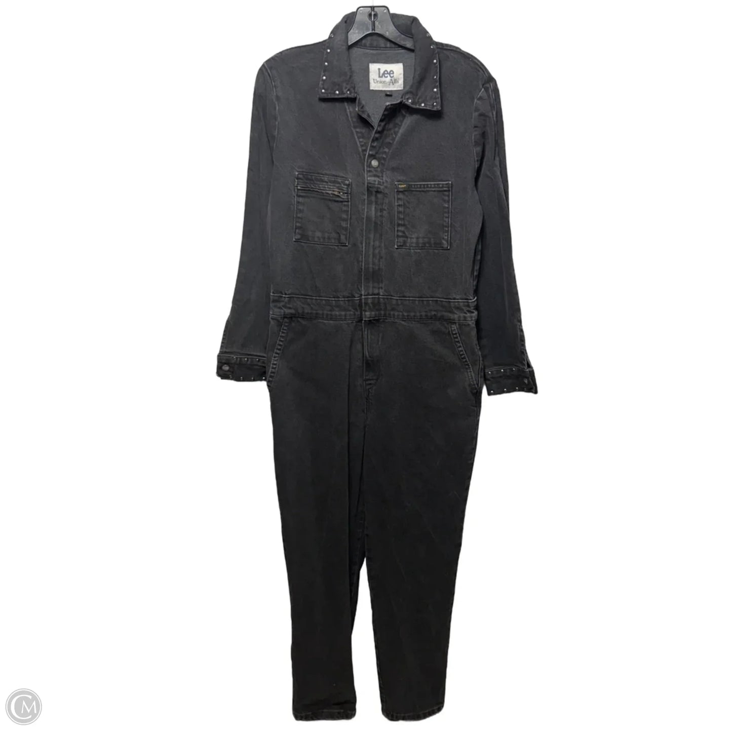 Studded Jumpsuit By Lee In Black Denim, Size: M
